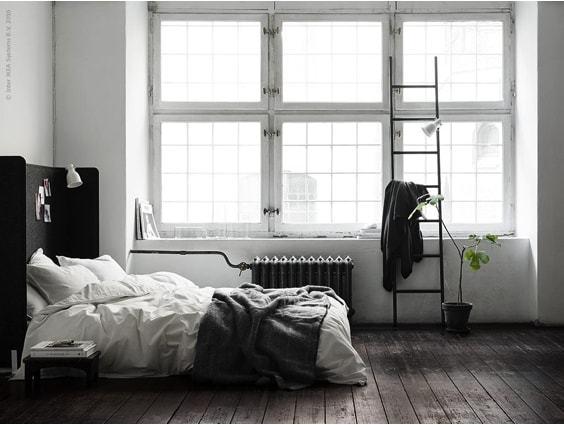 cabecero con paneles divisorios de oficina de ikea