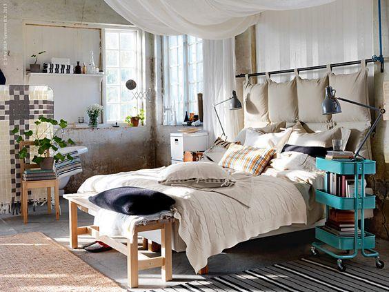 cabecero con cojines cosidos diy