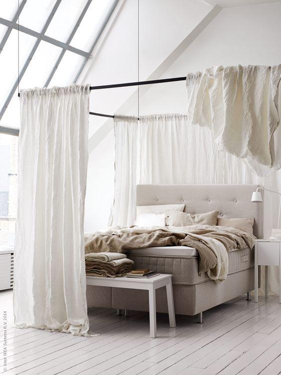 dormitorio ikea con dosel diy
