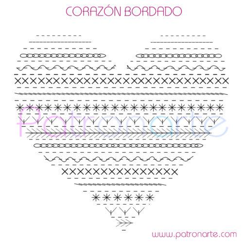 patron corazon bordado patronarte