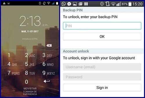 Desbloquea tu pantalla de bloqueo de Android iniciando sesión en Google
