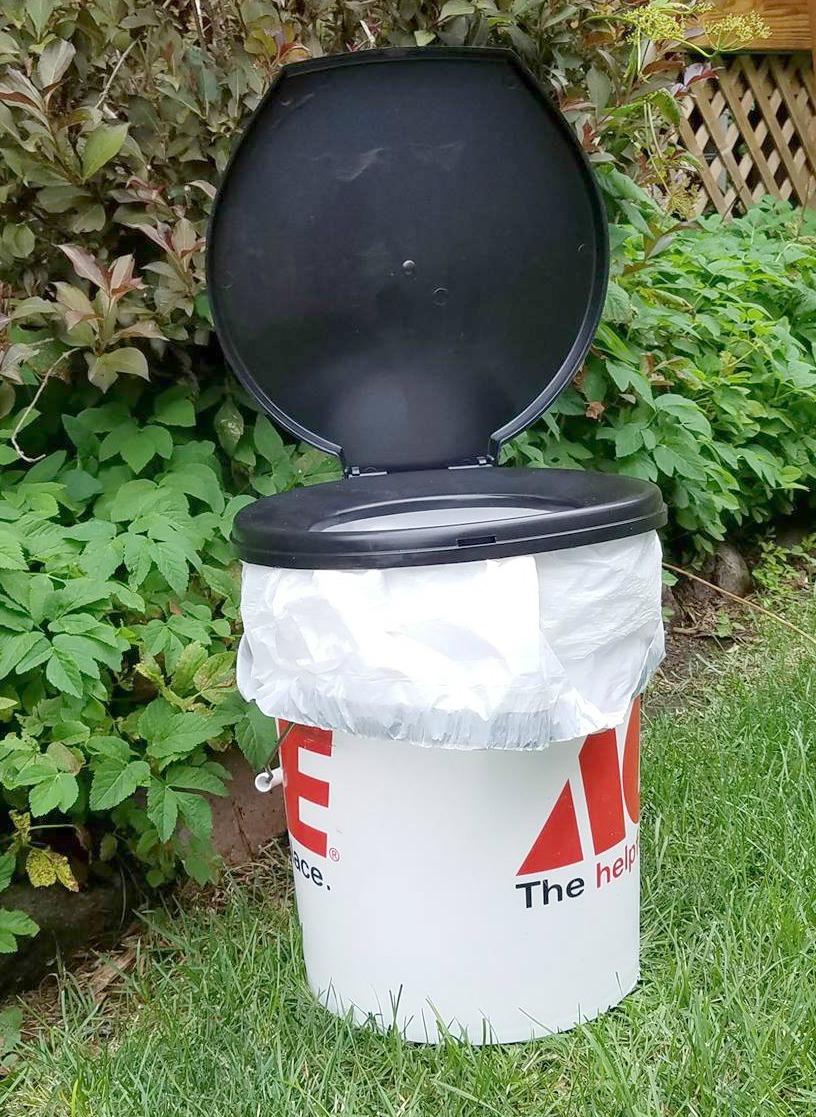 DIY emergency toilet for camping