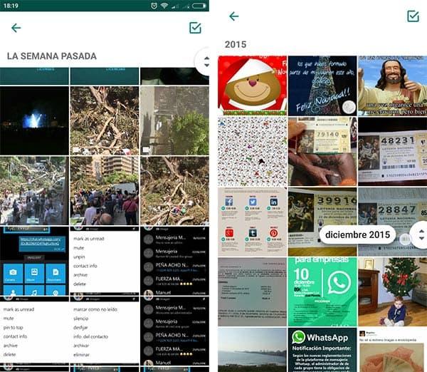 imagen scroll rápido por la galería multimedia