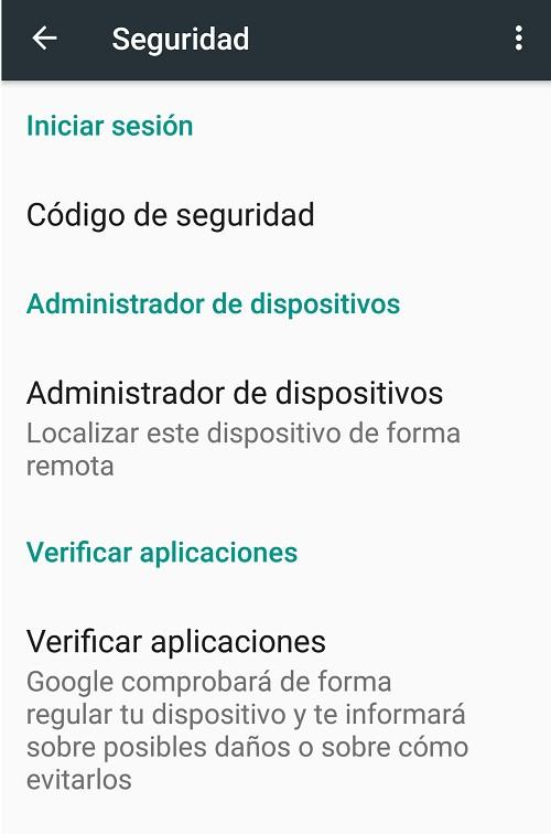 como activar el administrador de dispositivos Android