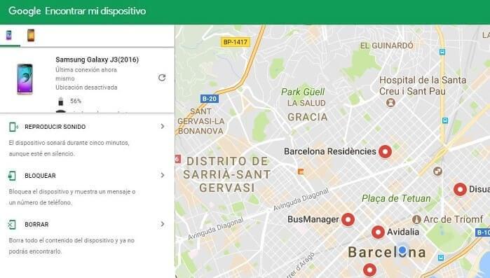 encontrar tu telefóno con google