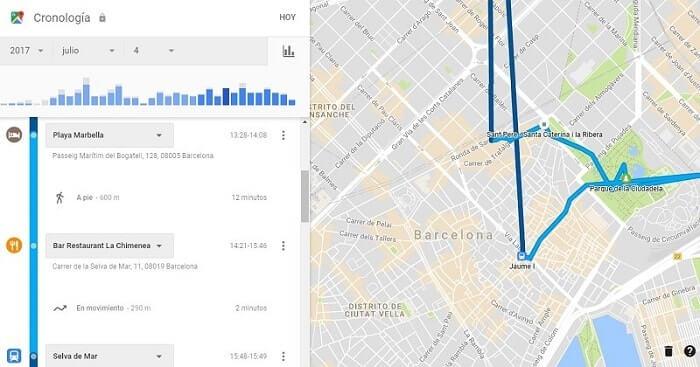 Historial de Ubicaciones de Google