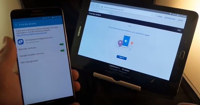 Find My Mobile en Samsung