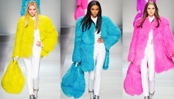 abrigos de piel de colores