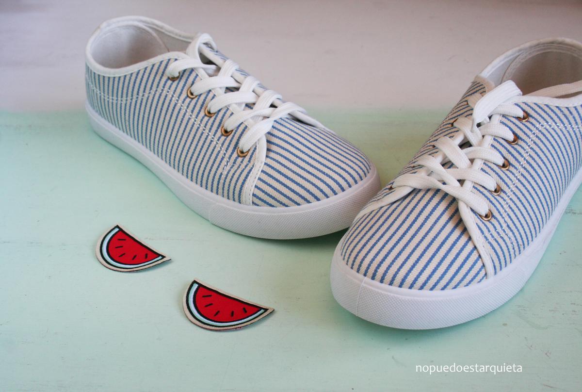 Decorar zapatillas con parches para ropa DIY IDEA VERANO