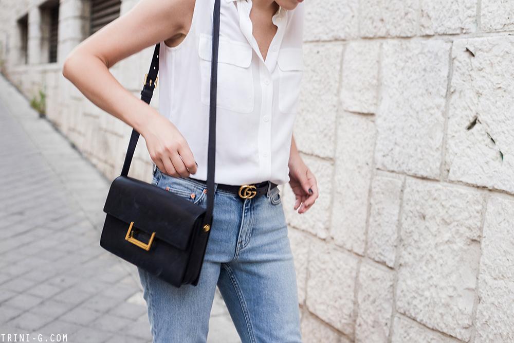 Trini | Acne Studios jeans Equipment sleveless shirt