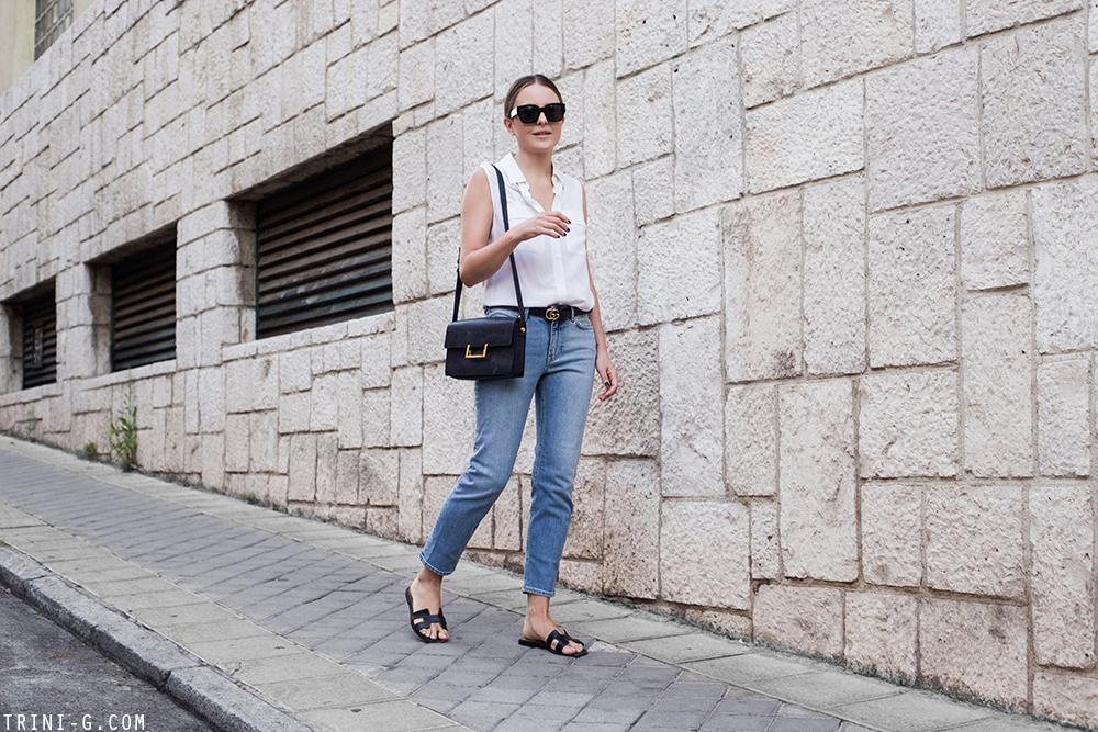 Trini | Acne Studios jeans Equipment sleveless shirt