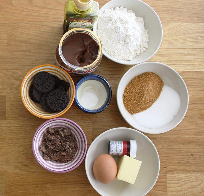 ingredientes cookies nutella