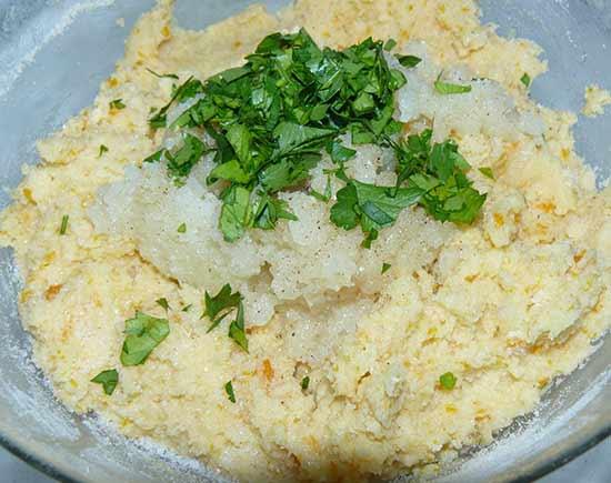 Hamburguesas de patata y cebolla