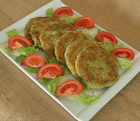 Hamburguesas de patata y cebolla