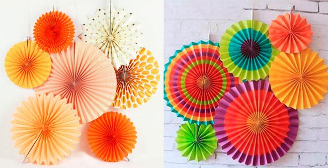 comprar abanico o rosetón de papel para decorar una boda