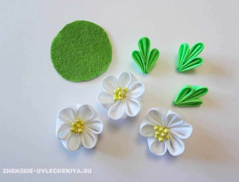 flores kanzashi paso a paso