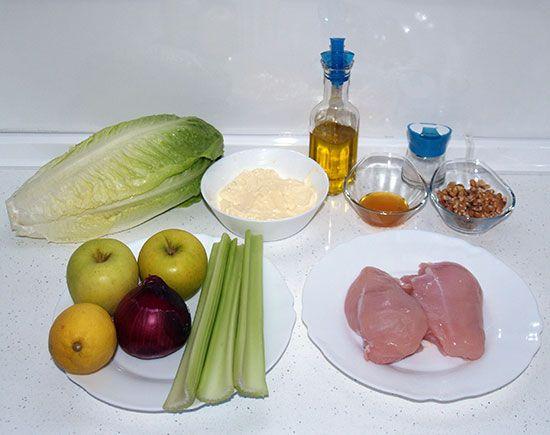 Ensalada de pollo con manzana