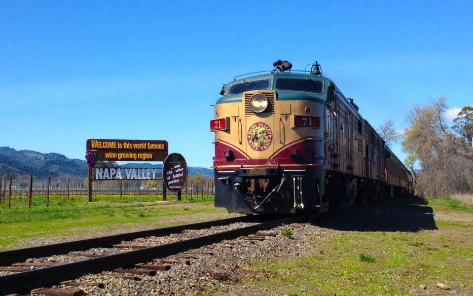 trenes de vino, napa
