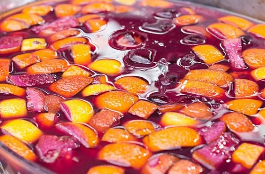 recipiente mezcla sangria vino