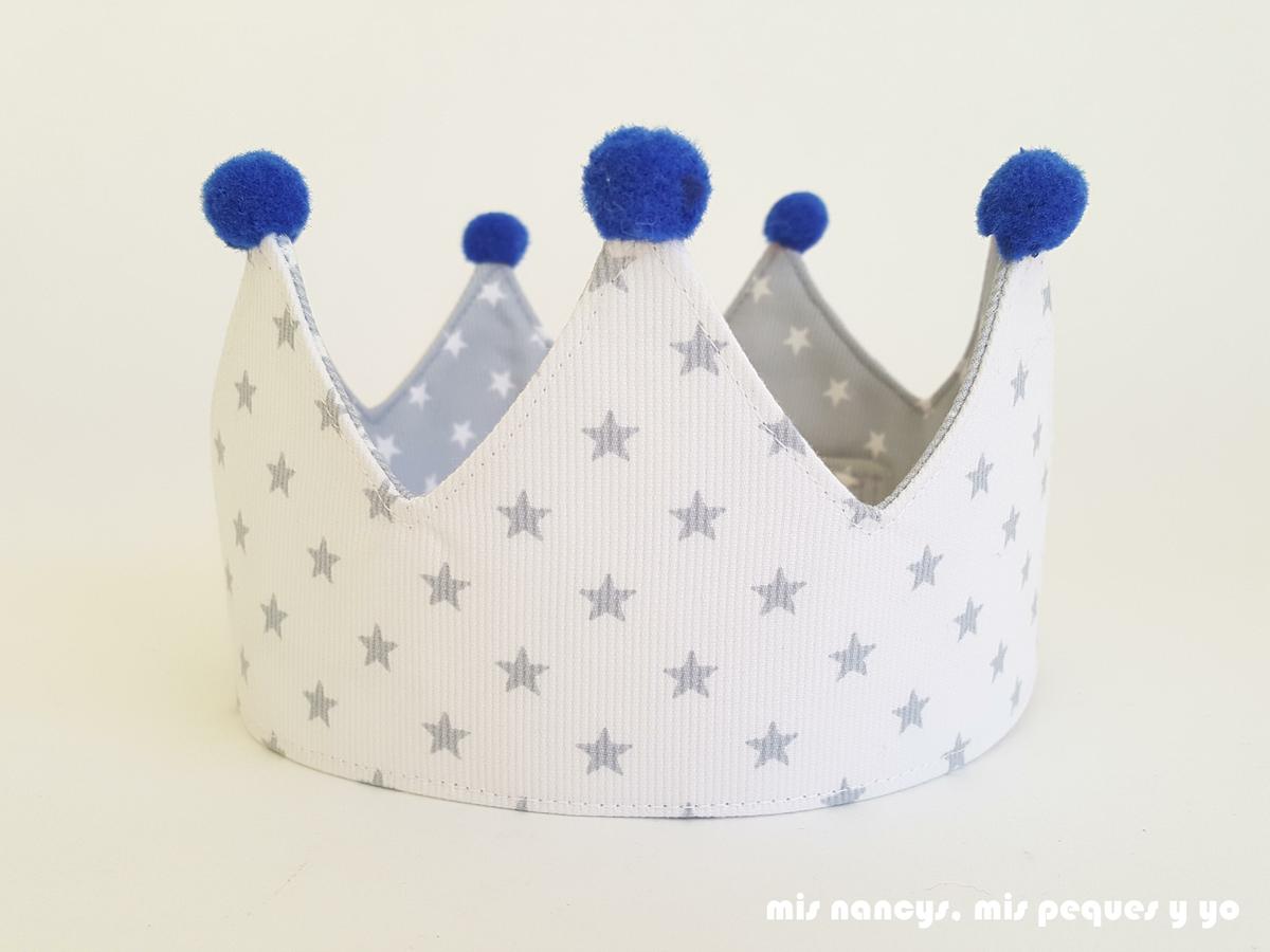 mis nancys, mis peques y yo, corona de tela para niños y marco personalizado, corona reversible lado blanco