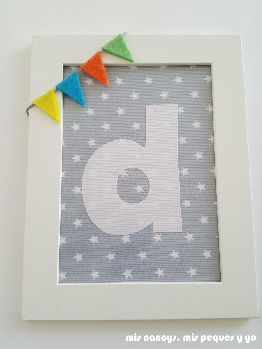 mis nancys, mis peques y yo, corona de tela para niños y marco personalizado, marco personalizado con inicial de tela