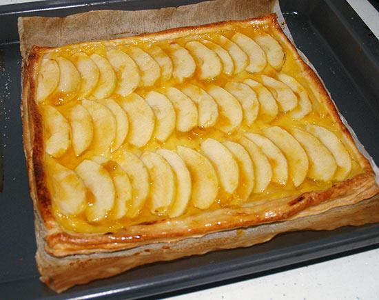 Tarta de manzana con flan por menos de 3 euros