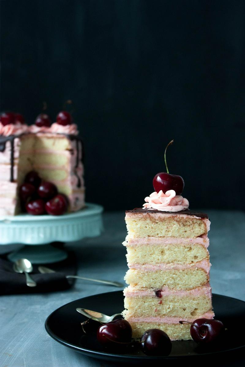 Cherry chocolate cake