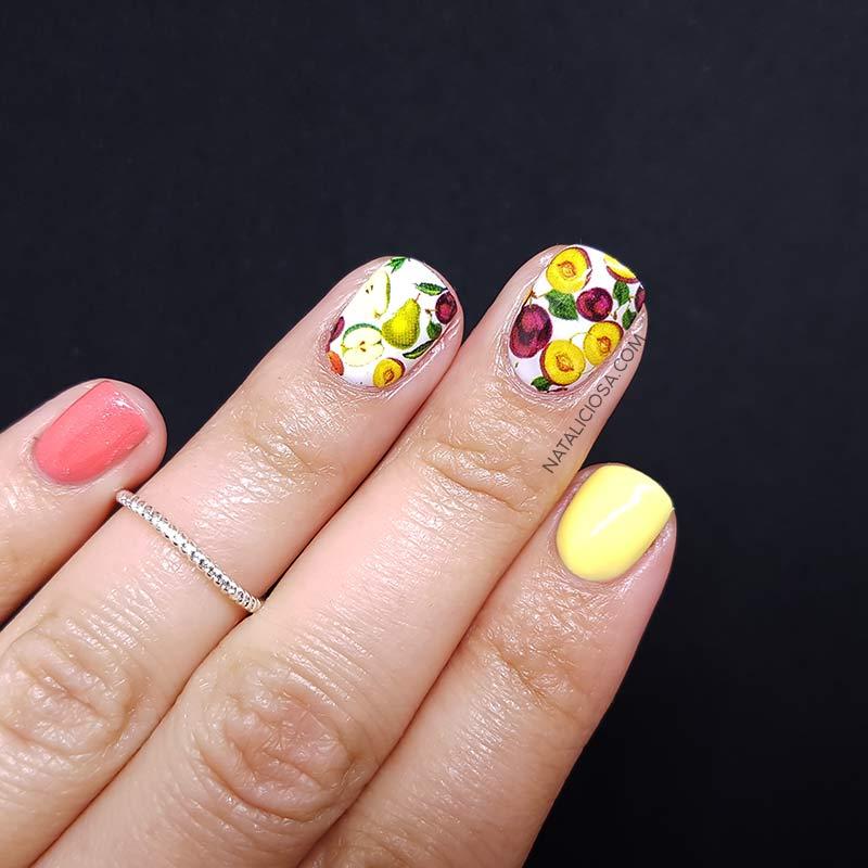 manicuras faciles para verano con water decals de frutas de milvart para invitada de boda bautizo comunion evento fiesta primavera verano