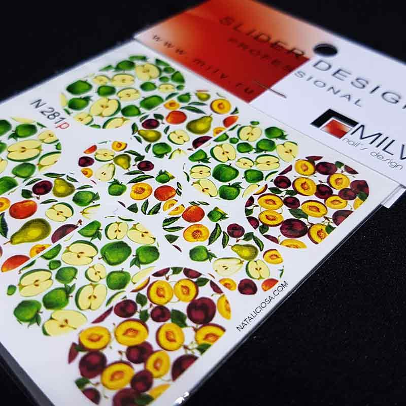 manicura facil con water decals de milvart de estampado de frutas divertidas y esmaltes permanentes de pink gellac