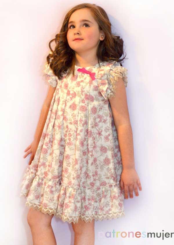 Patrón de vestido con tablones de niña | Manualidades Patrón de vestido con tablones de niña | Manualidades