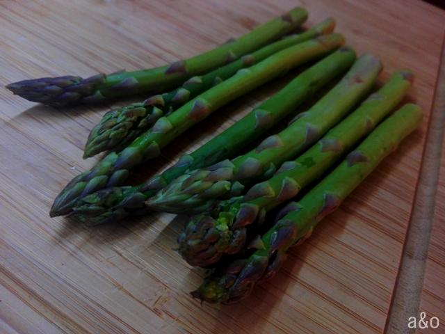 Espárragos con bacon.