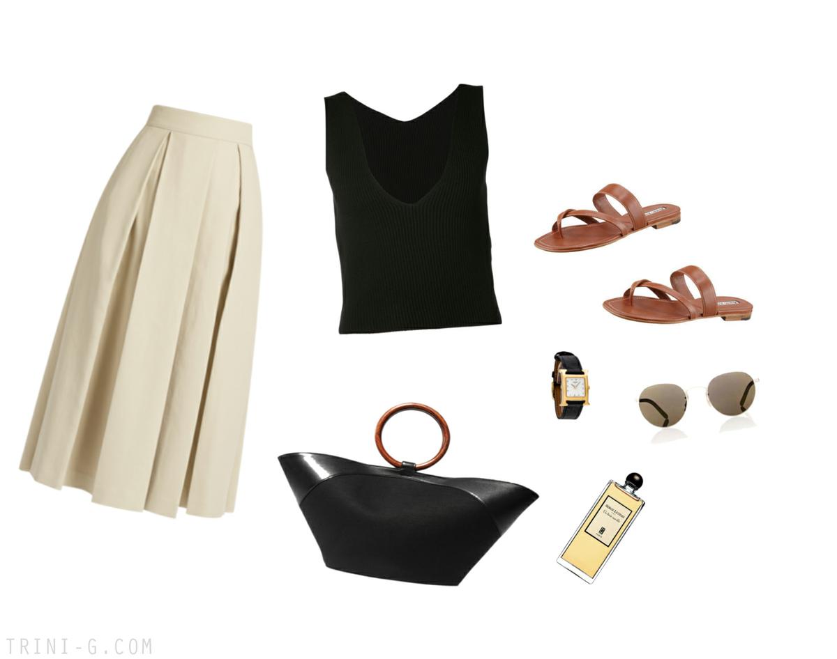 Trini | The Row skirt Khaite top