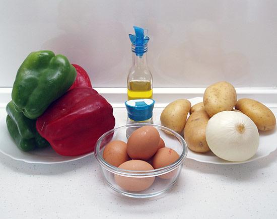 Pimientos rellenos de tortilla de patatas