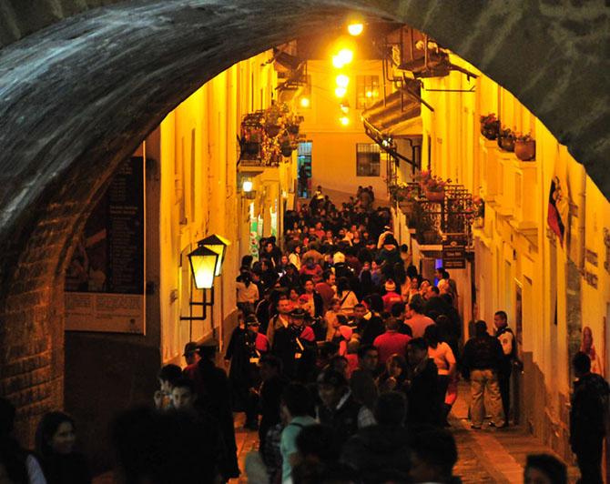el centro histórico de Quito
