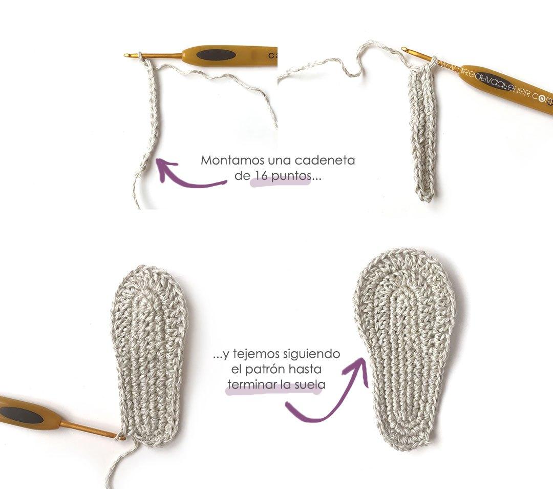 Sandalias de Crochet de bebé MINT - Patrón y tutorial DIY