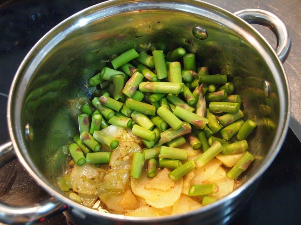 base para crema de espárragos