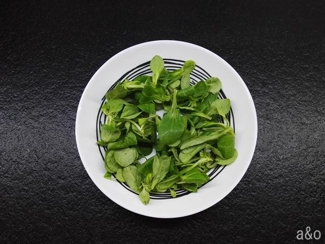 Posamos los canónigos en una fuente.