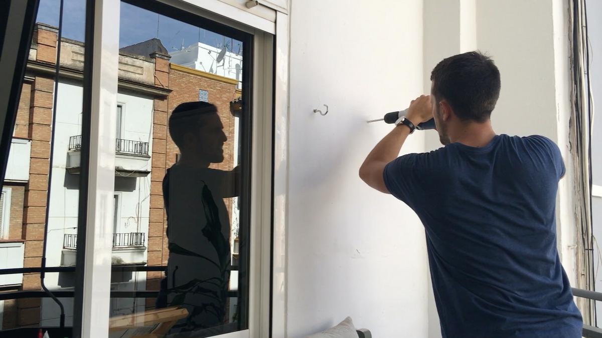 Macetero colgante de cemento 30