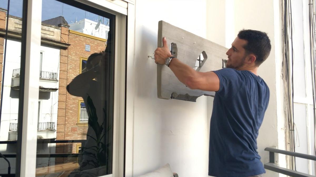 Macetero colgante de cemento 31