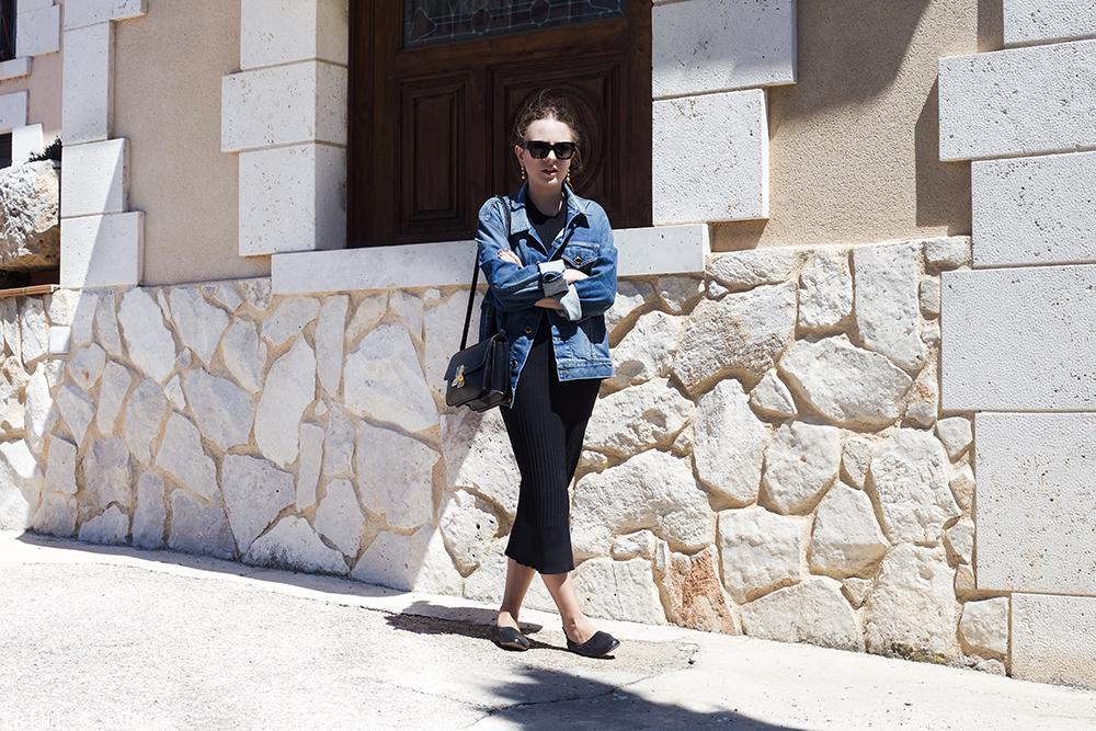 Trini |Acne Studios dress Khaite denim jacket