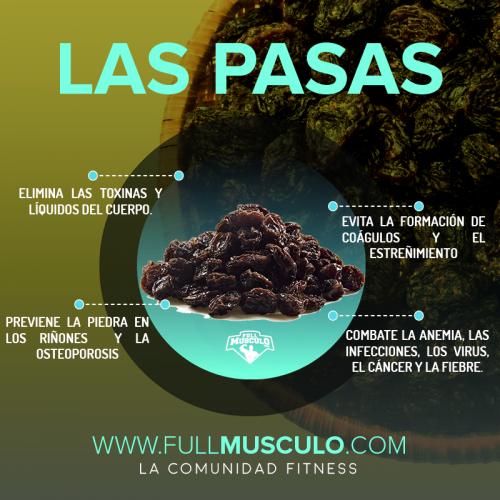 Pasas para aumentar masa muscular