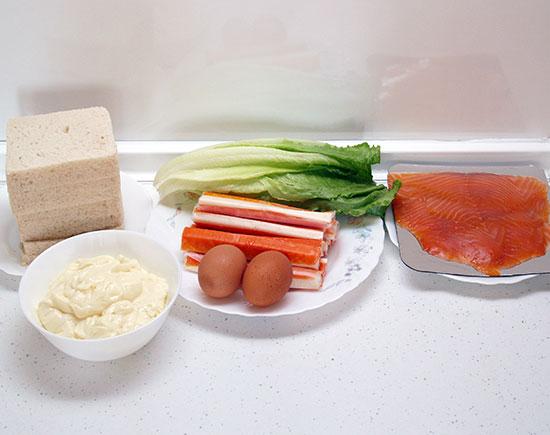 Pastel de salmón con pan de molde