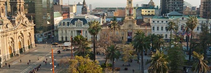 Plaza de armas en Santiago de Chile