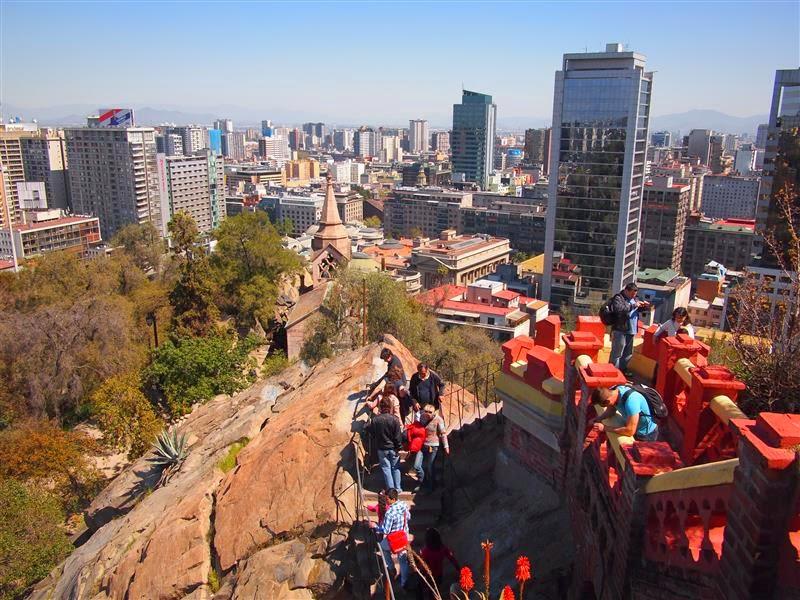 Cerro de Santa Lucía en Santiago de Chile