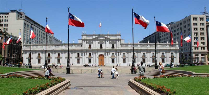 Palacio de la Moneda en Santiago de Chile