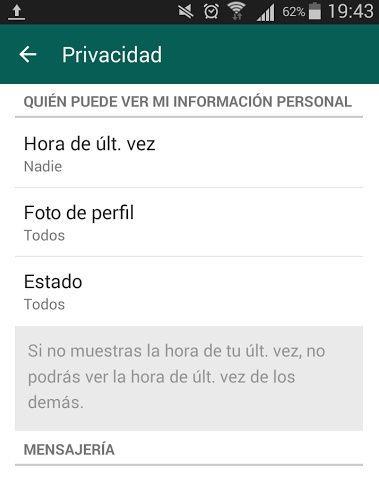 Gestiona la información personal que muestras en WhatsApp