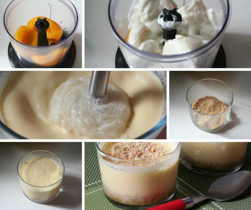 postre facil de melocoton