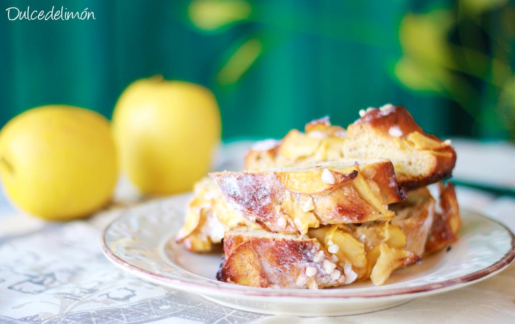 Trenza de brioche con manzana