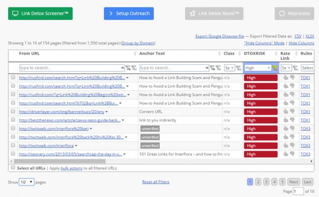 herramienta link detox