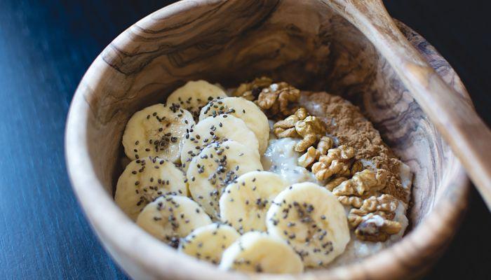 semillas de chía y banana